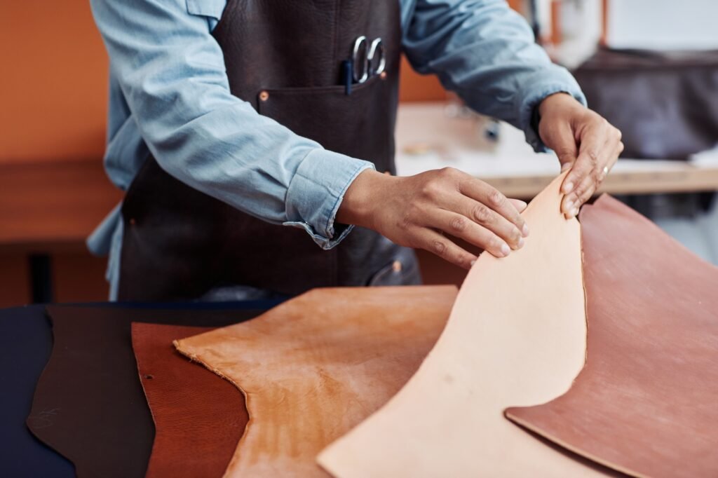 Artisan Choosing Leather