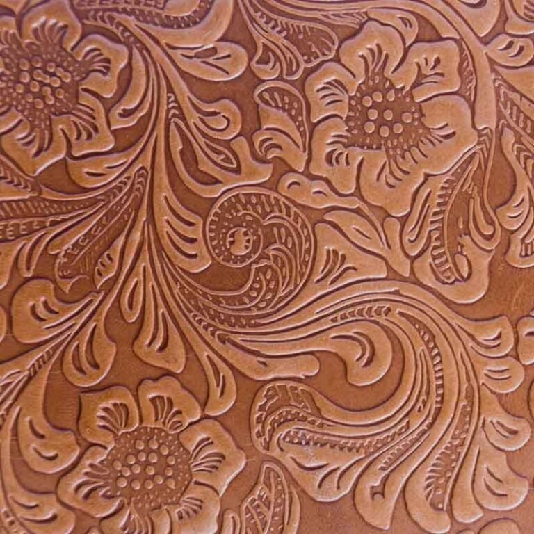 Embossed leather