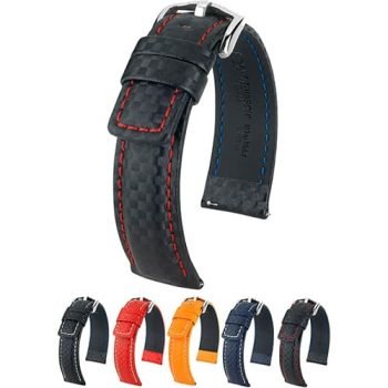Carbon Leather Watch Strap
