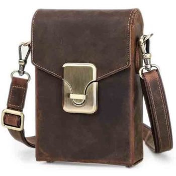 Crazy Horse Leather Phone Pouch