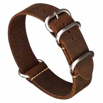 Crazy Horse Oiled Leather Military Watch Strap