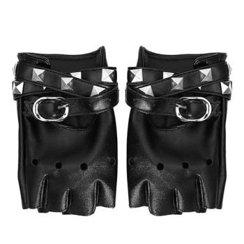 Fingerless Faux Leather Gloves