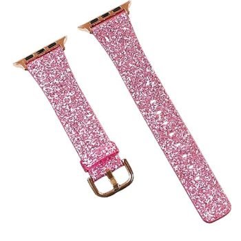 Glitter leather strap