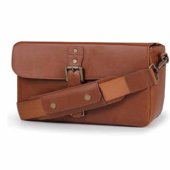 Leather Camera Messenger Bag