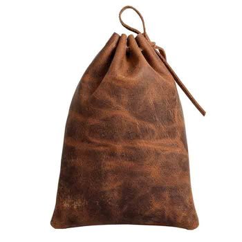 Leather Drawstring Pouch