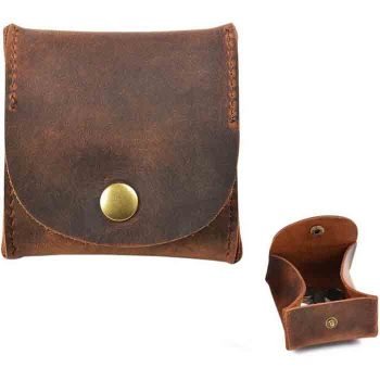 Leather Moon Pocket Coin Case