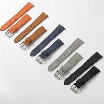 Saffiano leather watch strap