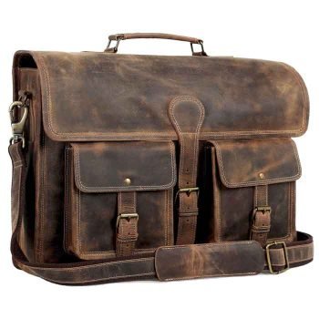 buffalo leather briefcase