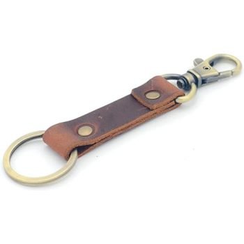 cowhide keychain