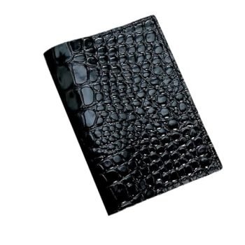 crocodile leather passport holder