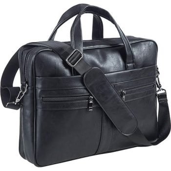 faux leather briefcase