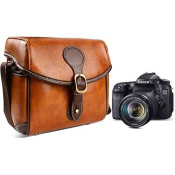 faux leather camera bag