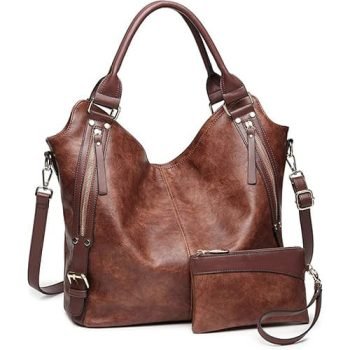 faux leather hobo bag