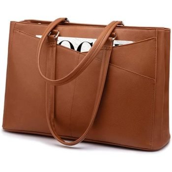 faux leather laptop bag