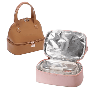 faux leather lunch bag 4