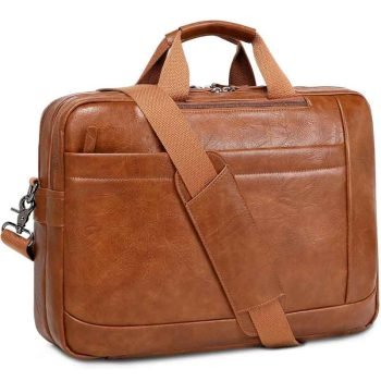 faux leather messenger bag
