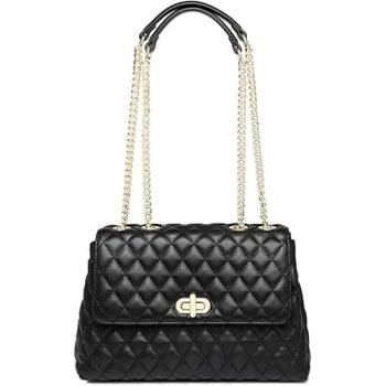 faux leather quilted bag