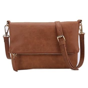 faux leather shoulder bag