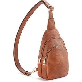 faux leather sling bag