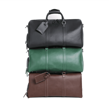 faux leather weekender bag