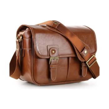 full grain leather camera bag