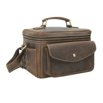full grain leather camera bag