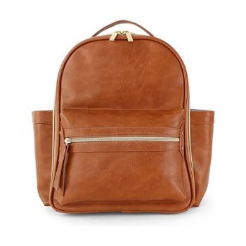 full grain leather diaper bag