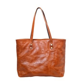 full grain leather tote bag