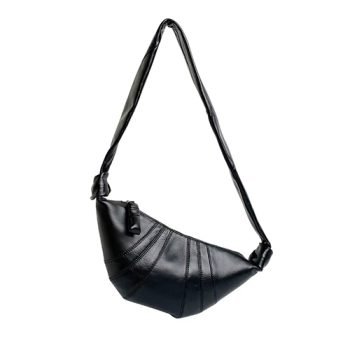 genuine leather baguette bag