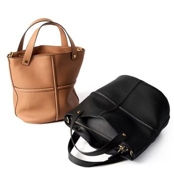 genuine leather bucket bag
