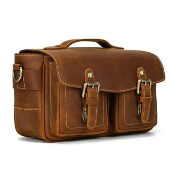 genuine leather camera bag