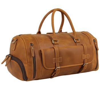 genuine leather duffle bag