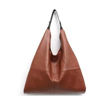 genuine leather slouch bag