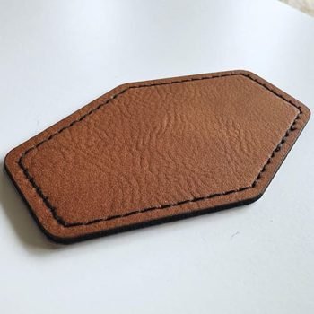hexagon leather patch