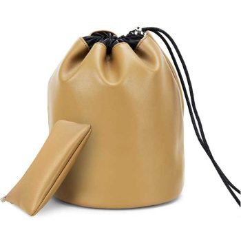 leather Drawstring Shaving Bag