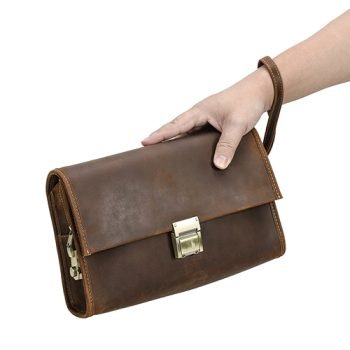 leather anti theft purse