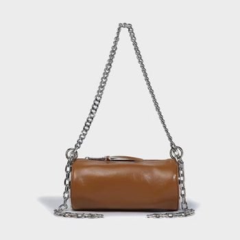 leather barrel bag
