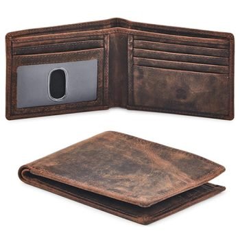 leather bifold wallet