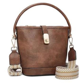 leather bucket bag
