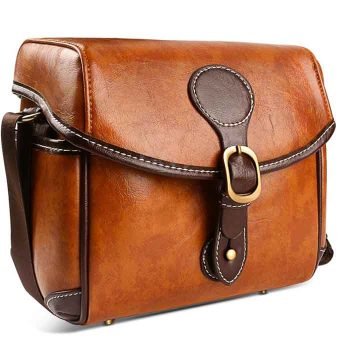 leather camera bag