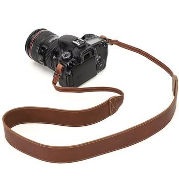 leather camera shoulder strap