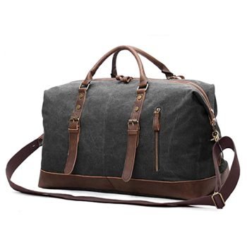 leather canvas travel bag