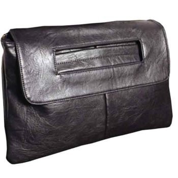 leather clutch bag