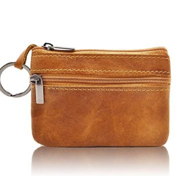 leather coin purse keychain