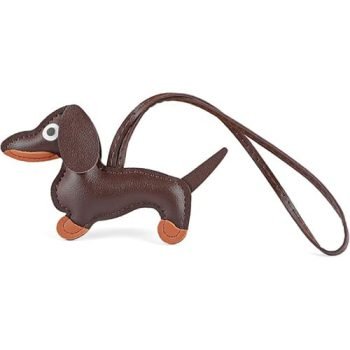 leather dog keychain