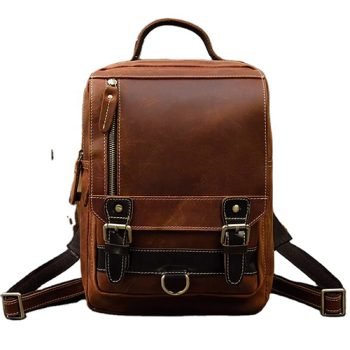 leather duffle backpack