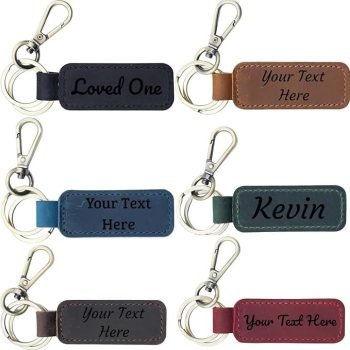 leather engraved keychain