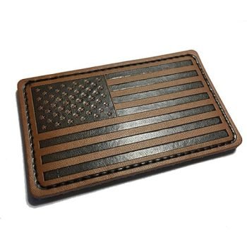 leather flag patch