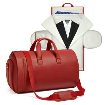 leather garment bag