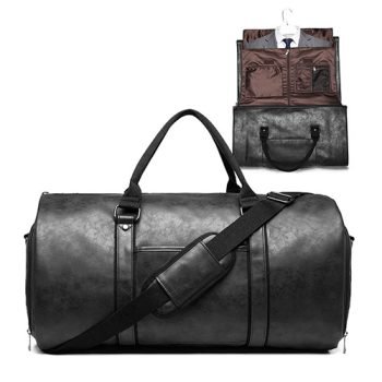 leather garment bag